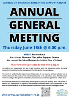 AGM - Carrick on Shannon Education Support Centre 2026 - 26LCSP74